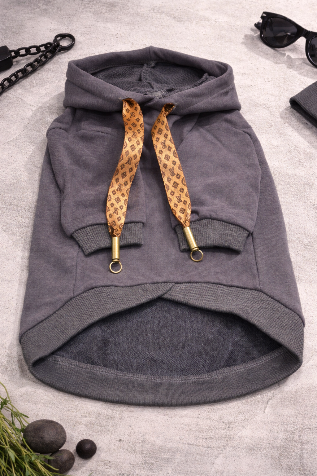 Luxury Grey Designer Pet Sweatshirt